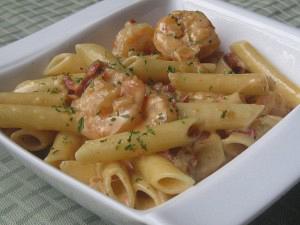Penne with shrimp and vodka sauce