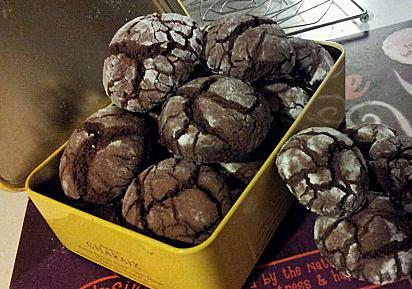 Chocolate crispy cookies