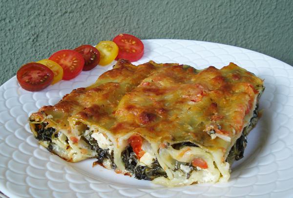 Cannelloni with spinach
